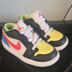 Jordan Kids Sneakers in Red, Yellow, and Blue